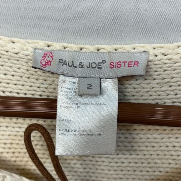 Paul & Joe Sister Women Pullover Knit Sweater Size 2 Cotton D053 -21 - Picture 6 of 15